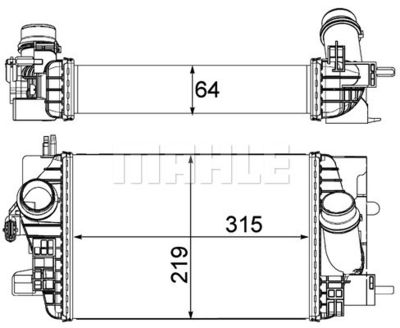 Laddluftkylare MAHLE CI 235 000P