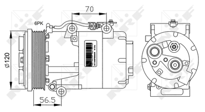 Компрессор, кондиционер WILMINK GROUP WG2159262 для FORD C-MAX
