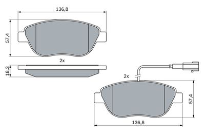 Brake Pad Set, disc brake 0 986 494 464