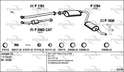 Układ wydechowy FENNO CI110