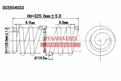 Пружина ходовой части DYNAMATRIX DCS504033 для FORD SCORPIO