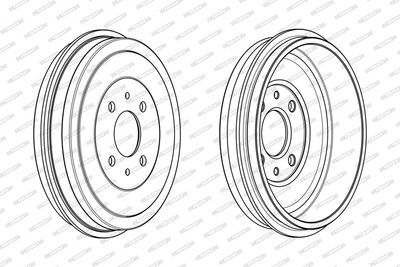 BREMSTROMMEL FERODO FDR329006 2