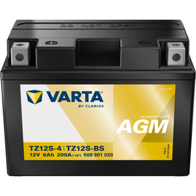 Batterij AGM/Beginnen/Droog geladen met zuur (beperkte verkoop aan consumenten) VARTA 12V 9Ah 200A L+ Onderhoudsvrij elektrolyt inbegrepen 150x87x110mm Droog geladen met zuur TTZ12S-BS