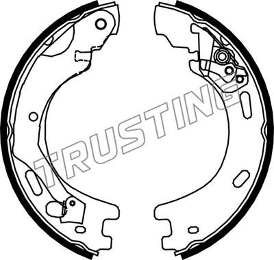 Sada brzdových čelistí, parkovací brzda TRUSTING 092.314