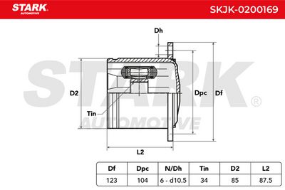 каре комплект, полуоска STARK SKJK-0200169