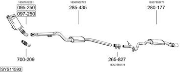 Изпускателна система BOSAL SYS11593