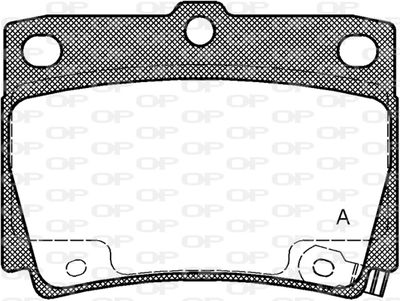 Комплект тормозных колодок, дисковый тормоз OPEN PARTS BPA0750.02 для MITSUBISHI PAJERO