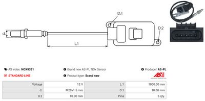 SENZOR NOX INJECTIE ADITIV AS-PL NOX9331 2