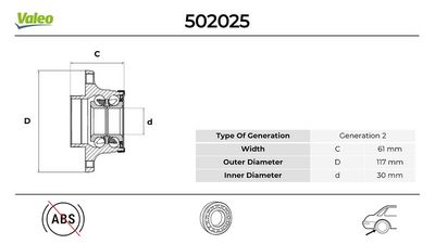 RADLAGER VALEO 502025