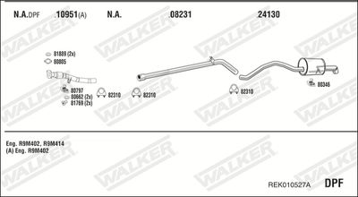 Układ wydechowy WALKER REK010527A