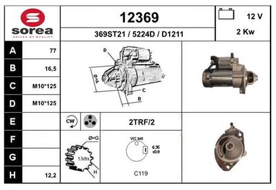 EAI Startmotor / Starter (12369)