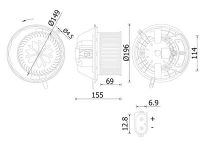 Interieurventilatie - AB219000S - MAHLE