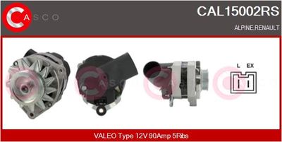 Генератор CASCO CAL15002RS для ALPINE V6