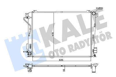 Радиатор, охлаждение двигателя KALE OTO RADYATÖR 347815 для HYUNDAI SONATA