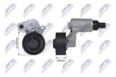 Rolka napinacza, pasek klinowy wielorowkowy NTY RNK-PE-004