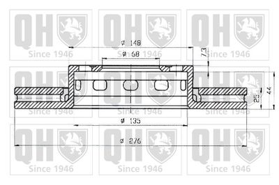 QUINTON HAZELL BDC3768 Тормозные диски  для AUDI 90 B3 (893, 894, 8A2) 2.3 E 20V