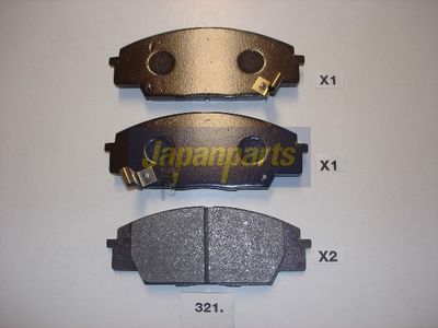 JAPANPARTS Stabdžių trinkelių rinkinys, diskinis stabdys