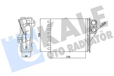 KALE-OTO-RADYATÖR 346415 Радіатор пічки для DACIA (Дача Сандеро)