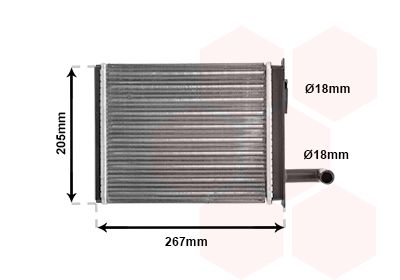 VAN WEZEL 17006089 Радиатор печки  для FIAT STRADA (Фиат Страда)