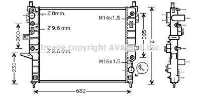 Радиатор, охлаждение двигателя AVA QUALITY COOLING MSA2271 для MERCEDES-BENZ M-CLASS