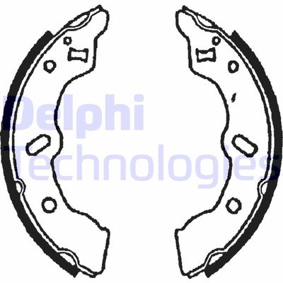 DELPHI LS1699 Ремкомплект барабанных колодок  для MAZDA 121 II (DB) 1.3 i 16V