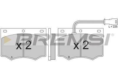 Комплект тормозных колодок, дисковый тормоз BREMSI BP2193 для FORD GRANADA