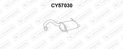 Глушитель выхлопных газов конечный VENEPORTE CY57030 для CHRYSLER PT CRUISER