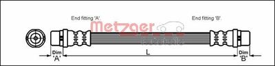 METZGER 4110350 Тормозной шланг  для AUDI ALLROAD (Ауди Аллроад)
