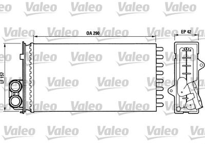 Теплообменник, отопление салона VALEO 812014 для RENAULT SAFRANE