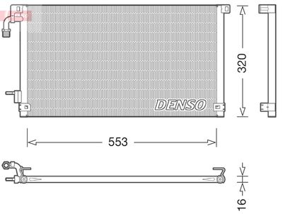 DENSO DCN21014 Радиатор кондиционера  для PEUGEOT 106 (Пежо 106)