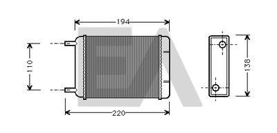 EACLIMA 45C05001 Радиатор печки  для ROVER MINI (Ровер Мини)