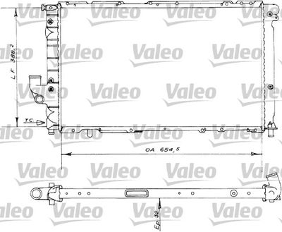VALEO 730536 Радиатор охлаждения двигателя  для FIAT CROMA (Фиат Крома)