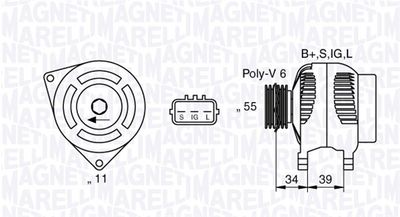 GENERATOR / ALTERNATOR MAGNETI MARELLI 063377430010