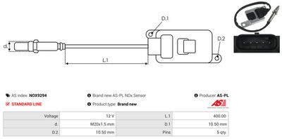 SENZOR NOX INJECTIE ADITIV AS-PL NOX9294 2