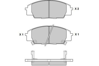 Комплект тормозных колодок, дисковый тормоз E.T.F. 12-1077 для HONDA S2000