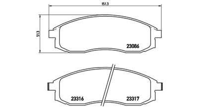 BREMSBELAGSATZ SCHEIBENBREMSE