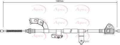 Cable Pull, parking brake APEC CAB1036