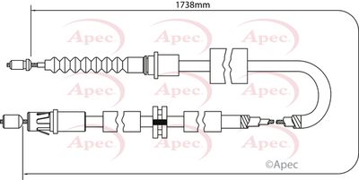 Cable Pull, parking brake APEC CAB1163