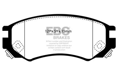 Комплект тормозных колодок, дисковый тормоз EBC Brakes DP1101 для NISSAN SUNNY