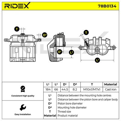 спирачен апарат RIDEX
