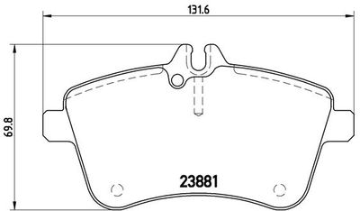 Bromsbeläggssats, skivbroms BREMBO P50057