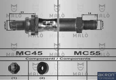 AKRON-MALÒ 80307 Тормозной шланг  для FORD MONDEO II седан (BFP) 1.8 TD