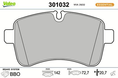 SET PLACUTE FRANA FRANA DISC VALEO 301032