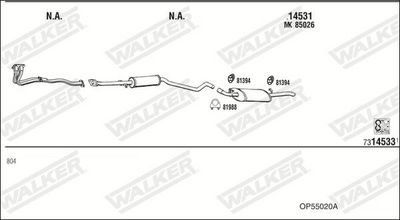ABGASANLAGE WALKER OP55020A