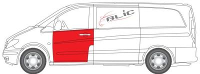 Deur reparatieset Voor Links (Coating, naar het raam) past: MERCEDES VITO / VIANO W639 09.03-10.10