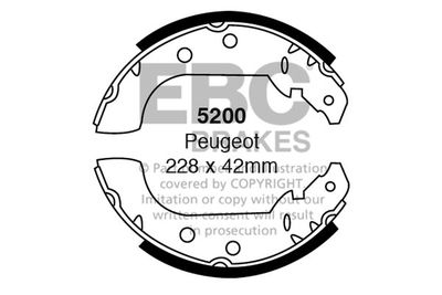 Комплект тормозных колодок EBC Brakes 5200 для PEUGEOT 306