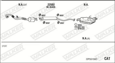 ABGASANLAGE WALKER OP55156C