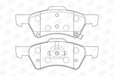 BREMSBELAGSATZ SCHEIBENBREMSE CHAMPION 573238CH 1