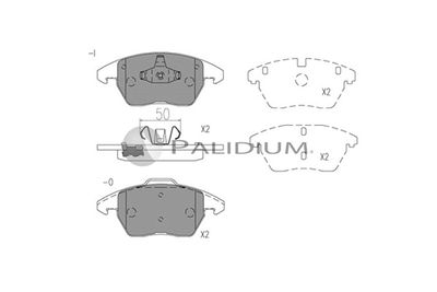 Комплект тормозных колодок, дисковый тормоз ASHUKI by Palidium P1-1528 для PEUGEOT 408