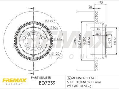 FREMAX BD-7359 Тормозные диски  для LAND ROVER RANGE ROVER III (L322) 4.4 D 4x4